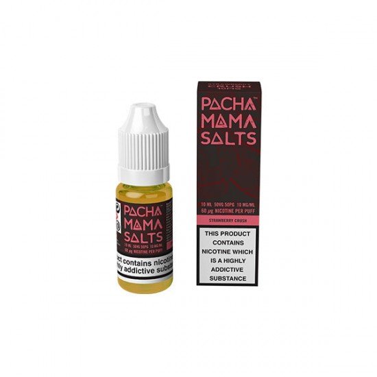 20mg Pacha Mama By Charlies Chalk Dust Salts 10ml Nic Salt (50VG/50PG) - Flavour: Strawberry Crush