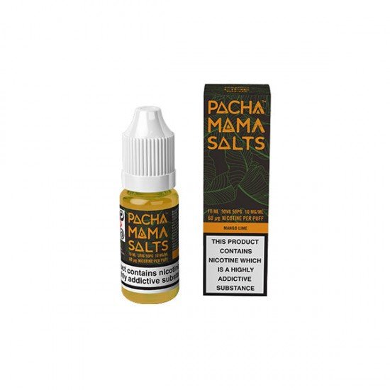 20mg Pacha Mama By Charlies Chalk Dust Salts 10ml Nic Salt (50VG/50PG) - Flavour: Mango Lime