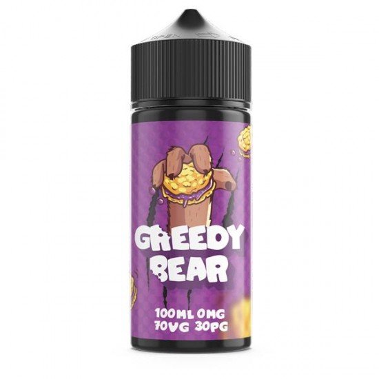 Greedy Bear 100ml Shortfill 0mg (70VG/30PG) - Flavour: Bloated Blueberry