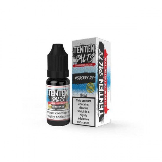 10mg TenTen 10ml Nic Salts (50VG/50PG) - Flavour: Heiberry Ice