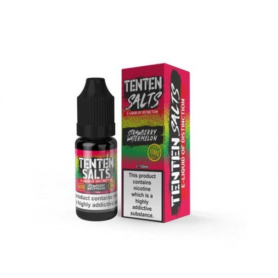 10mg TenTen 10ml Nic Salts (50VG/50PG) - Flavour: Strawberry Watermelon