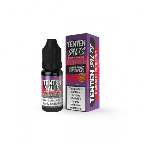 20mg TenTen 10ml Nic Salts (50VG/50PG) - Flavour: Grape Mixed With Berries