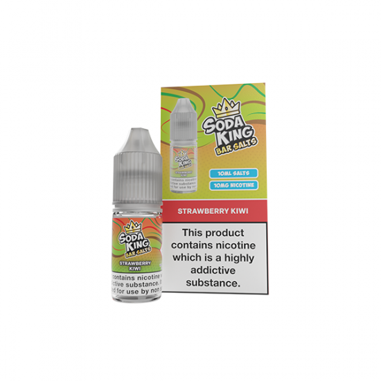 Soda King Bar SALTS 10mg Nic Salts 10ml - (50VG/50PG) - Flavour: Strawberry Kiwi