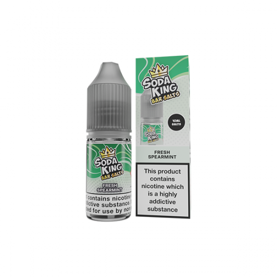 10mg Soda King Bar SALTS 10ml - (50VG/50PG) - Flavour: Fresh Spearmint