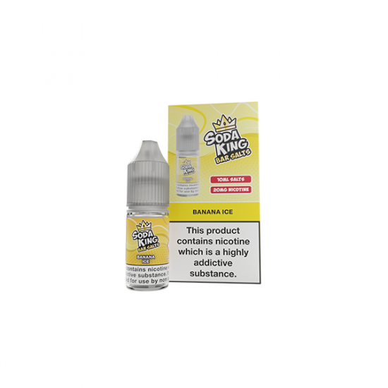 Soda King Bar SALTS 20mg Nic Salts 10ml - (50VG/50PG) - Flavour: Banana Ice