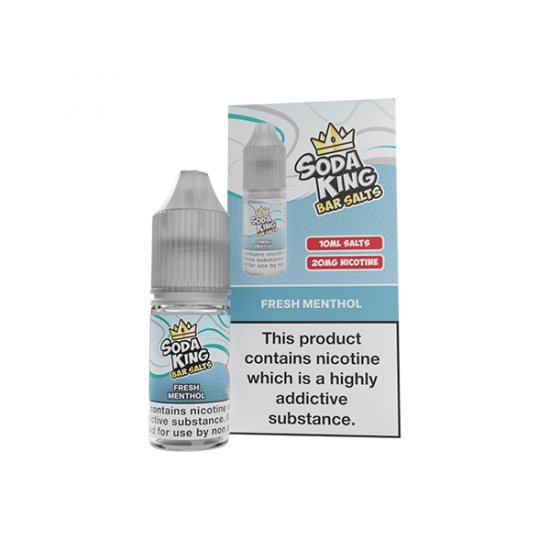 20mg Soda King Bar SALTS 10ml - (50VG/50PG) - Flavour: Fresh Menthol