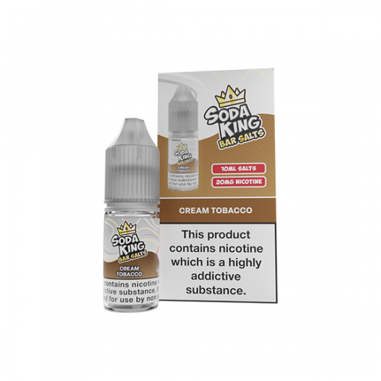 20mg Soda King Bar SALTS 10ml - (50VG/50PG) - Flavour: Cream Tobacco