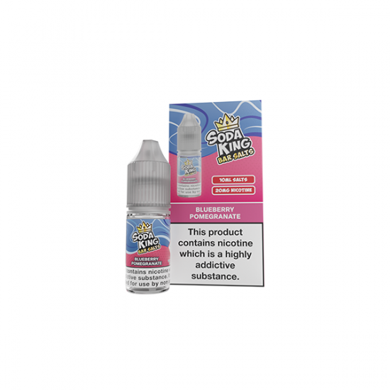 Soda King Bar SALTS 20mg Nic Salts 10ml - (50VG/50PG) - Flavour: Blueberry Pomegranate