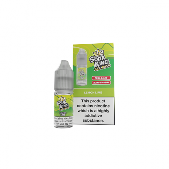 Soda King Bar SALTS 20mg Nic Salts 10ml - (50VG/50PG) - Flavour: Lemon Lime