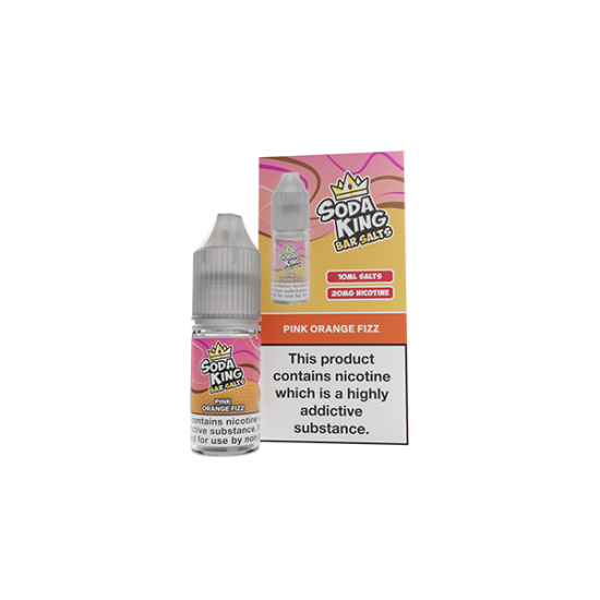 Soda King Bar SALTS 20mg Nic Salts 10ml - (50VG/50PG) - Flavour: Pink Orange Fizz