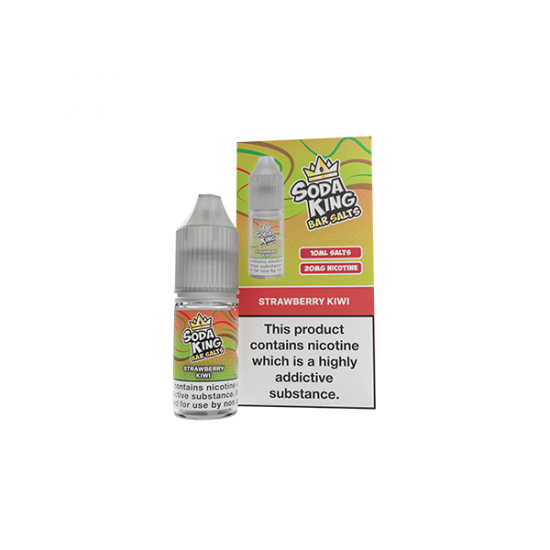 Soda King Bar SALTS 20mg Nic Salts 10ml - (50VG/50PG) - Flavour: Strawberry Kiwi