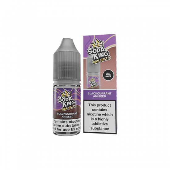 20mg Soda King Bar SALTS 10ml - (50VG/50PG) - Flavour: Blackcurrant Aniseed