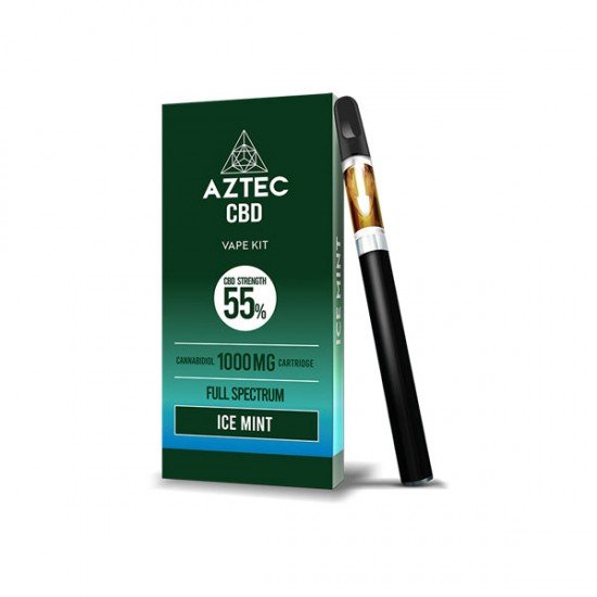 Aztec CBD 1000mg Vape Kit - 1ml - Flavour: Ice Mint