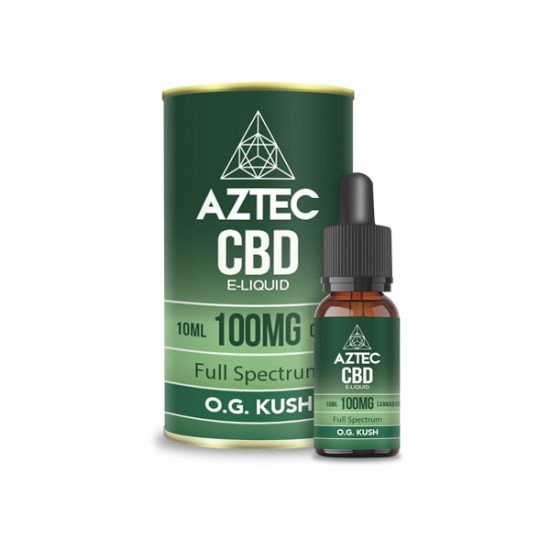 Aztec CBD 100mg CBD Vaping Liquid 10ml (50PG/50VG) - Flavour: O.G. Kush