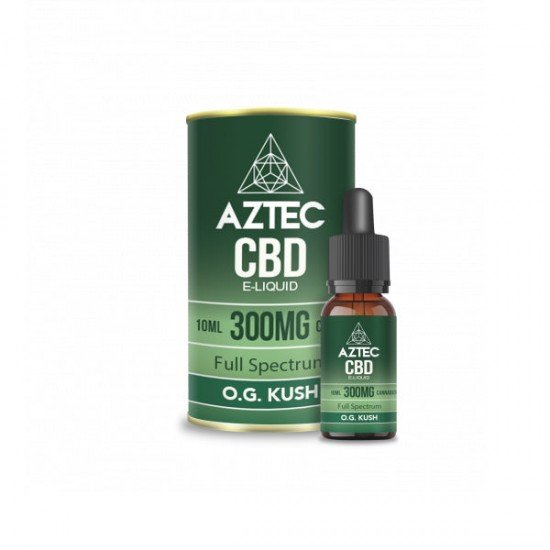 Aztec CBD 300mg CBD Vaping Liquid 10ml (50PG/50VG) - Flavour: O.G. Kush