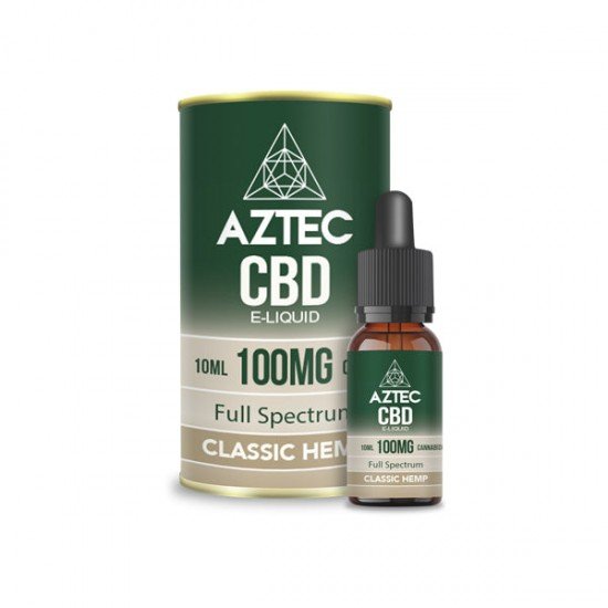 Aztec CBD 100mg CBD Vaping Liquid 10ml (50PG/50VG) - Flavour: Classic Hemp