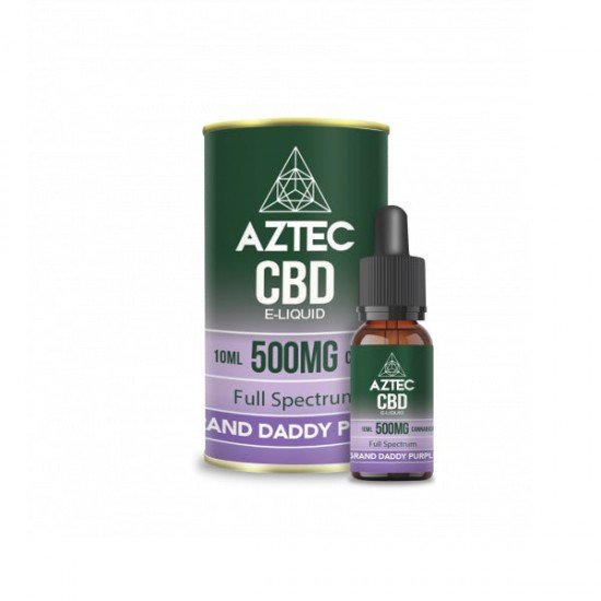 Aztec CBD 500mg CBD Vaping Liquid 10ml (50PG/50VG) - Flavour: Grand Daddy Purple