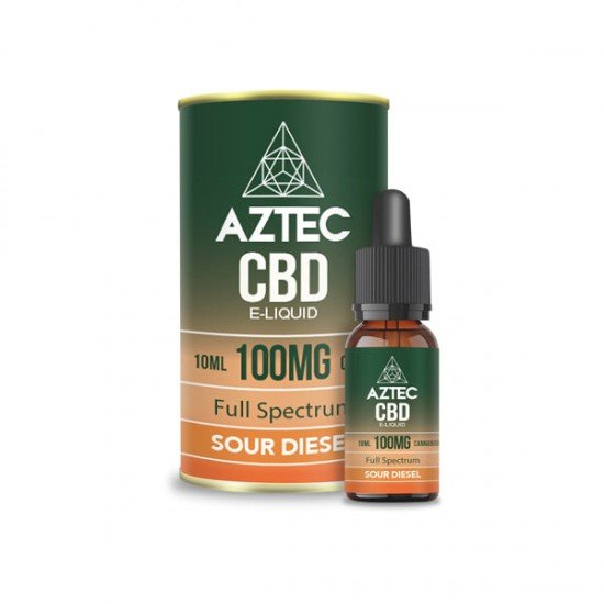 Aztec CBD 100mg CBD Vaping Liquid 10ml (50PG/50VG) - Flavour: Sour Diesel