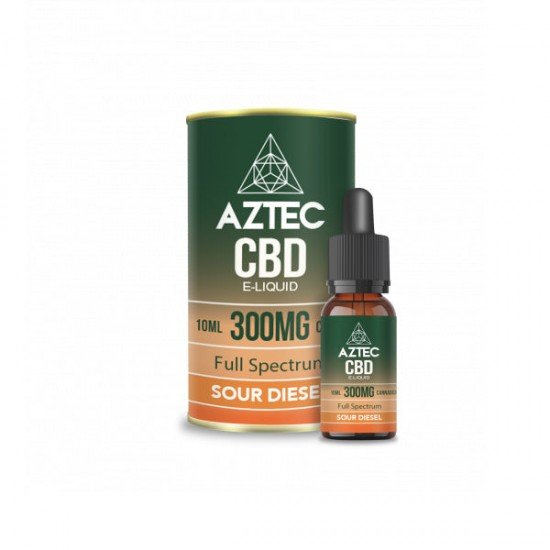 Aztec CBD 300mg CBD Vaping Liquid 10ml (50PG/50VG) - Flavour: Sour Diesel