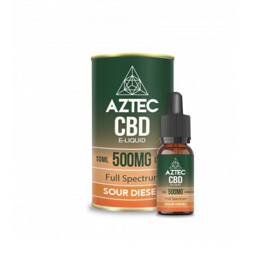 Aztec CBD 500mg CBD Vaping Liquid 10ml (50PG/50VG) - Flavour: Sour Diesel