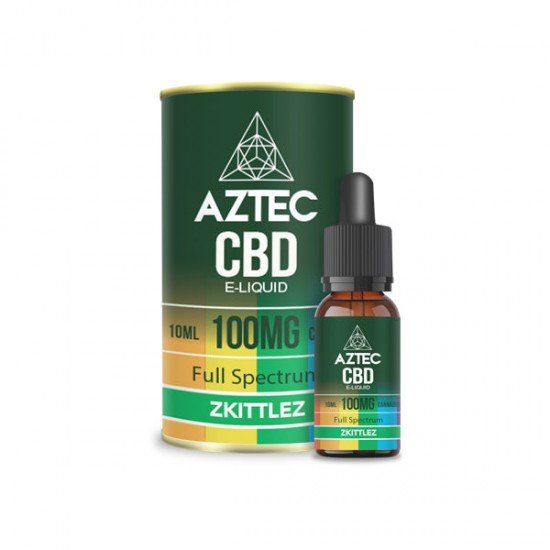 Aztec CBD 100mg CBD Vaping Liquid 10ml (50PG/50VG) - Flavour: Zkittlez