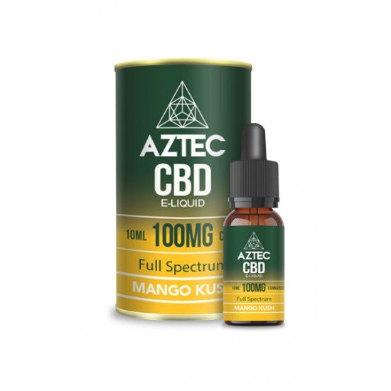 Aztec CBD 100mg CBD Vaping Liquid 10ml (50PG/50VG) - Flavour: Mango Kush