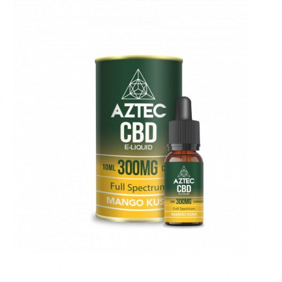 Aztec CBD 300mg CBD Vaping Liquid 10ml (50PG/50VG) - Flavour: Mango Kush