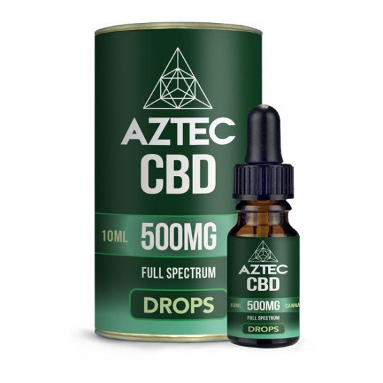 Aztec CBD Full Spectrum Hemp Oil 500mg CBD 10ml - Flavour: Natural Hemp