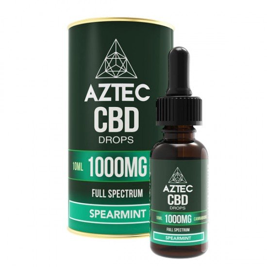 Aztec CBD Full Spectrum Hemp Oil 1000mg CBD 10ml - Flavour: Spearmint