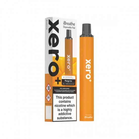 20mg iBreathe Xero+ Disposable Vape Pod 600 Puffs - Flavour: Mango Ice