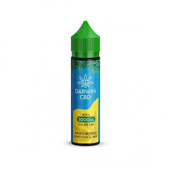 Darwin 3000mg CBD Isolate E-Liquid 60ml - Flavour: Mixed Berries & Menthol Mix