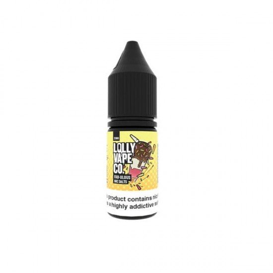 10mg Lolly Vape Co 10ml Nic Salts (50VG/50PG) - Flavour: Fab-Ulous