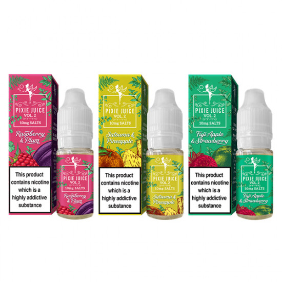 10mg Pixie Juice Volume 2 10ml Nic Salts (50VG/50PG) - Flavour: Raspberry & Plum