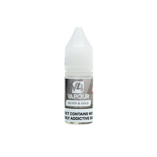 3mg V4 Vapour Freebase E-Liquid 10ml (50VG/50PG) - Flavour: Silver & Gold