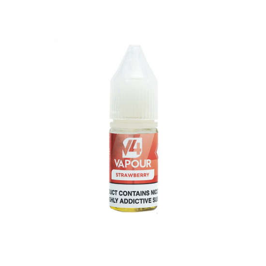 3mg V4 Vapour Freebase E-Liquid 10ml (50VG/50PG) - Flavour: Strawberry