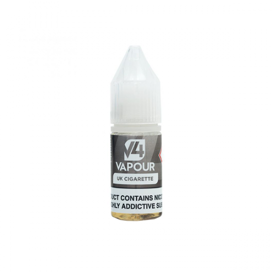 3mg V4 Vapour Freebase E-Liquid 10ml (50VG/50PG) - Flavour: UK Cigarette