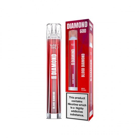 20mg Vapes Bars Diamond 600 Disposable Vape Device 600 Puffs - Flavour: Blood Diamond