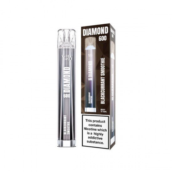 20mg Vapes Bars Diamond 600 Disposable Vape Device 600 Puffs - Flavour: Blackurrant Smoothie