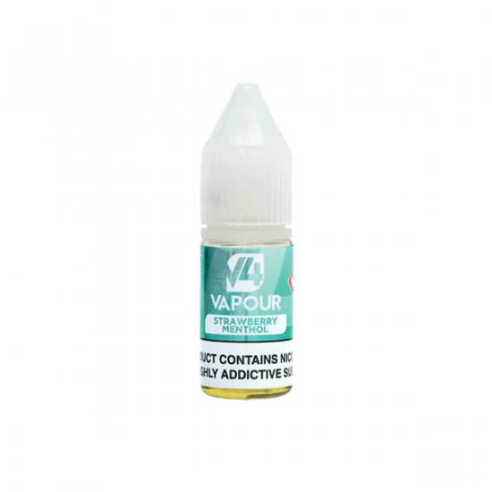 3mg V4 Vapour Freebase E-Liquid 10ml (50VG/50PG) - Flavour: Strawberry Menthol