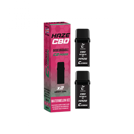 500mg Haze CBD C2 Pods - 800 puffs - Flavour: Watermelon Ice