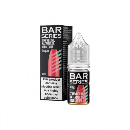 10mg Bar Series 10ml Nic Salts (50VG/50PG) - Flavour: Strawberry Watermelon Bubblegum