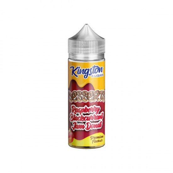 Kingston Desserts 120ml Shortfill 0mg (70VG/30PG) - Flavour: Raspberry Blackcurrant Jam Donut