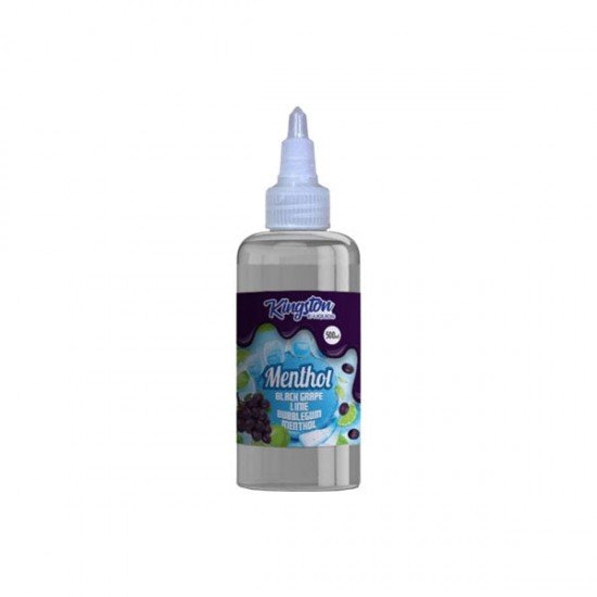 Kingston 500ml Shortfill 0mg (70VG/30PG) - Flavour: Black Grape Lime & Bubblegum Menthol