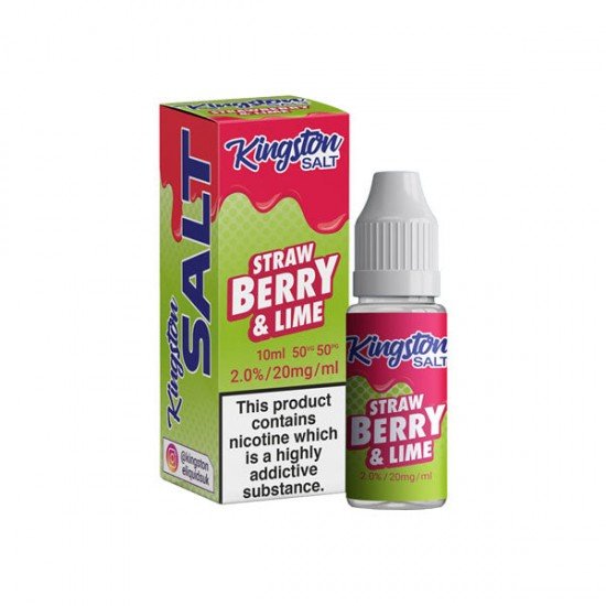 20mg Kingston Salts 10ml Nic Salts (50VG/50PG) - Flavour: Strawberry & Lime