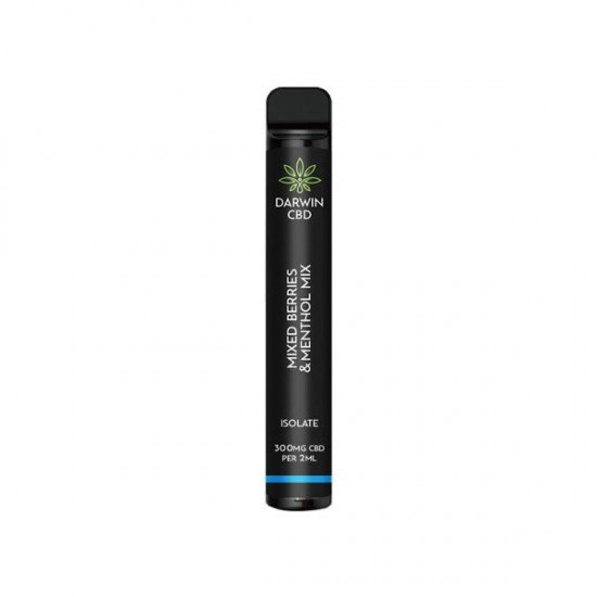 Darwin 300mg CBD Isolate Disposable Vape Device 600 Puffs - Flavour: Mixed Berries & Menthol Mix