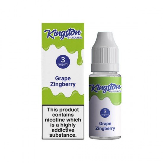 Kingston 3mg 10ml E-liquids (50VG/50PG) - Flavour: Grape Zingberry