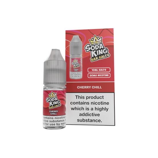 20mg Soda King Bar SALTS 10ml - (50VG/50PG) - Flavour: Cherry Chill