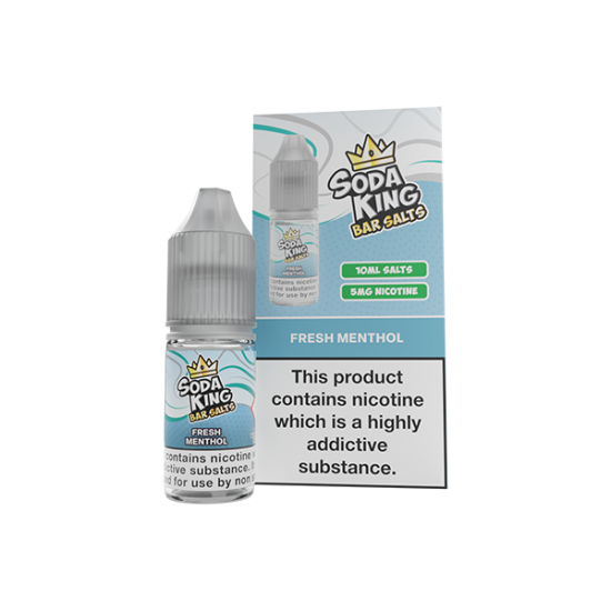 5mg Soda King Bar SALTS 10ml - (50VG/50PG) - Flavour: Fresh Menthol