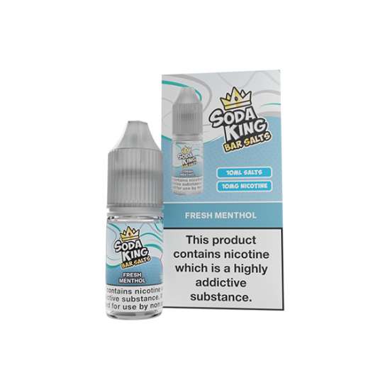 10mg Soda King Bar SALTS 10ml - (50VG/50PG) - Flavour: Fresh Menthol