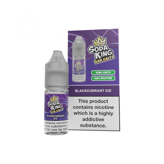 5mg Soda King Bar SALTS 10ml - (50VG/50PG) - Flavour: Blackcurrant Ice